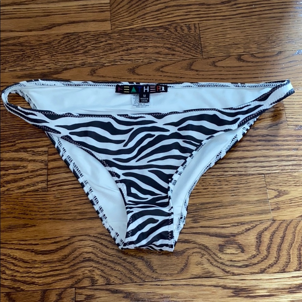 zebra print bikini bottom